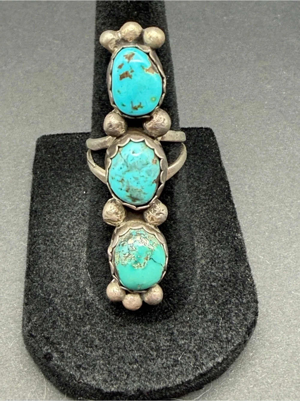 Vintage Navajo Turquoise & Sterling Silver Ring — RC Hallmark